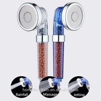 Pomme de douche à main luxueuse avec système de filtration ionique à haute pression, pluie, vitamine VC, pierre pour accessoires de robinet de salle de bain