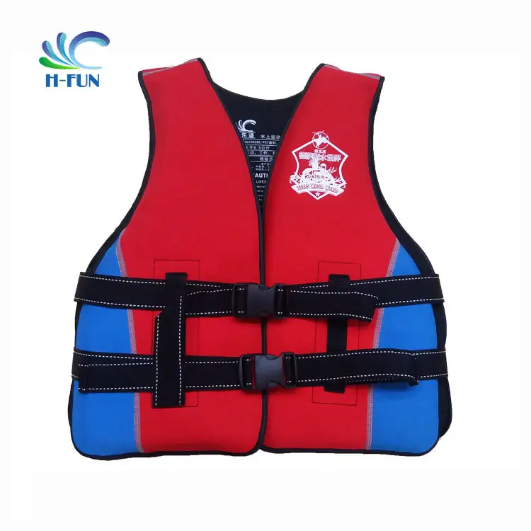 Guangzhou Pabrik Desain Yang Fleksibel Menyesuaikan Neoprene Life Jacket Taman Air Jaket