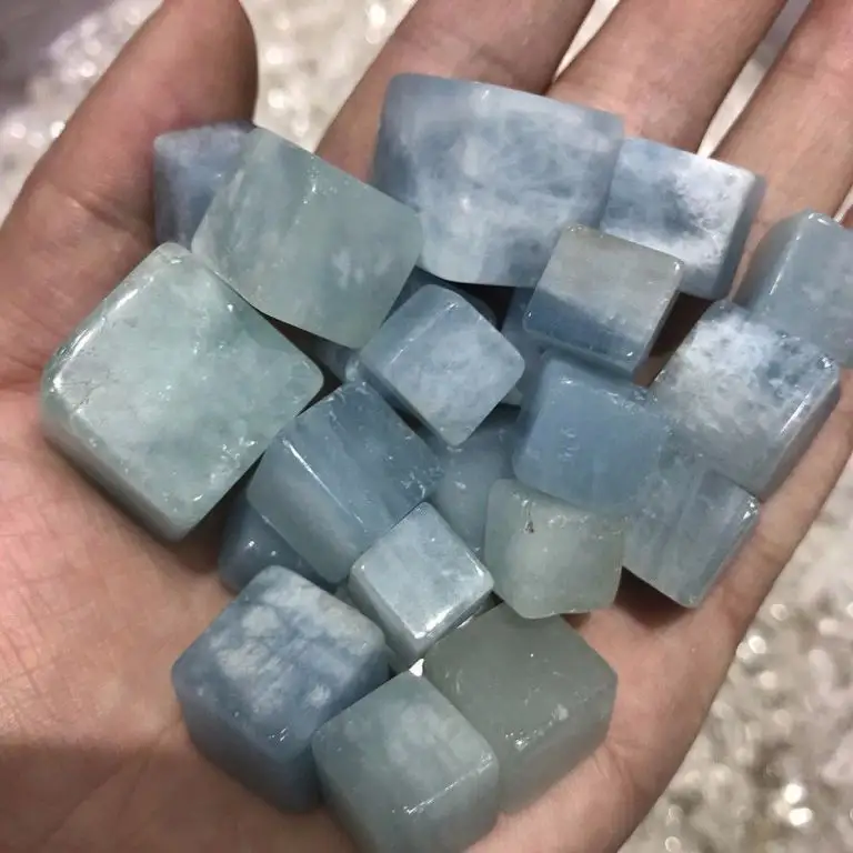 Wholesale Natural Aquamarine Crystal Tumbled Stone Aquamarine Mineral Crystal Gravel