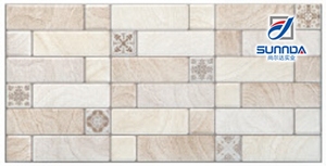 con textura de piedra natural azulejo de cerámica, porcelana <span class=keywords><strong>imitación</strong></span> 3d azulejo de la pared exterior - Product Image 2