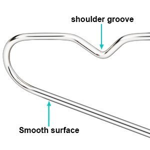 Bộ 40 mạnh mẽ Dây kim loại móc 16 inch thép không gỉ quần áo móc áo cho quần áo cửa hàng ban công phòng tắm sử dụng - Product Image 5