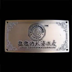 Nameplate Product Type and Brass Type custom engraved logo metal plate