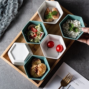 Wholesale Hot Selling Western Restaurant Glazed Ceramic <strong>Snacks</strong> Serving <strong>Bowl</strong> for Chip and Dip - Product Image 4