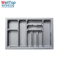 Amazon — tiroir de rangement pour cuillères, en plastique chaud, en pvc, gris, plateau d'organisation des couverts, pour cuisine, VT-08.002