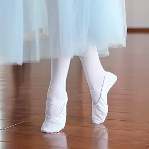 BGREN Pantofole da Ballo per Bambini di qualità Professionale Tela Morbida Suola Pancia Yoga Palestra Ballerine Ragazze Donna Uomo Ballerina