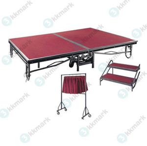 Di động ngoài trời tổ chức sự kiện Gấp Sắt Nhôm Giai Đoạn Nền Tảng Với Bánh Xe - Product Image 2