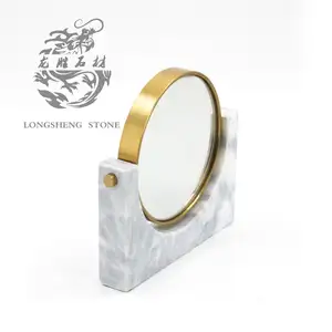 도매 돌 천연 대리석 거울베이스 메이크업 도구 가정 용품 용 화장품 거울