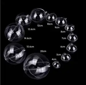 Ornamen Bola Natal Plastik Bening, dari Bola Dekorasi 4Cm Hingga 20Cm