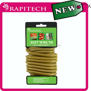 Ataduras de Jardín Reutilizables de Alta Resistencia RAPITECH de 5M X 7mm de Diámetro, Verde, Acero, Plástico y Goma - Product Image 4