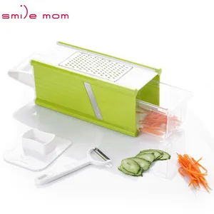 Multi 5 1でKitchen Food Slicer Fruit Peeler - Vegetable Shredder - Manual Mandoline Grater