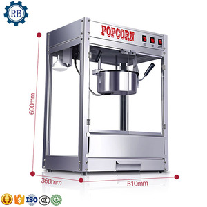Machine à popcorn automatique miniature à air chaud, à gaz ou électrique, pour la fabrication de caramel sucré et de popcorn <span class=keywords><strong>gourmet</strong></span> - Product Image 1