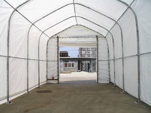 เต็นท์โรงรถแบบพกพาโครงโลหะ PE PVC สำหรับทุกฤดู ใช้คลุมรถสำหรับจอด - Product Image 3