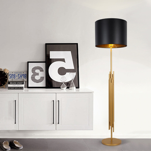 Meubles Art Déco modernes et minimalistes <span class=keywords><strong>de</strong></span> luxe pour salon, lampe sur pied LED funky, éclairage classique doré avec abat-<span class=keywords><strong>jour</strong></span> noir - Product Image 3