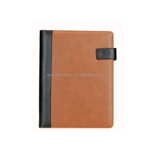 Porte-bloc-notes A4 personnalisé Faux cuir affaires Padfolio portefeuille classeur pour l'organisation et le classement des produits - Product Image 3