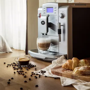 Máquina de café expresso cappuccino, máquina de café com latte, totalmente automática