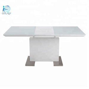 <span class=keywords><strong>Vetro</strong></span> <span class=keywords><strong>bianco</strong></span> mdf base <span class=keywords><strong>in</strong></span> acciaio inox estensione <span class=keywords><strong>tavolo</strong></span> da pranzo <span class=keywords><strong>tavolo</strong></span> del salotto - Product Image 2
