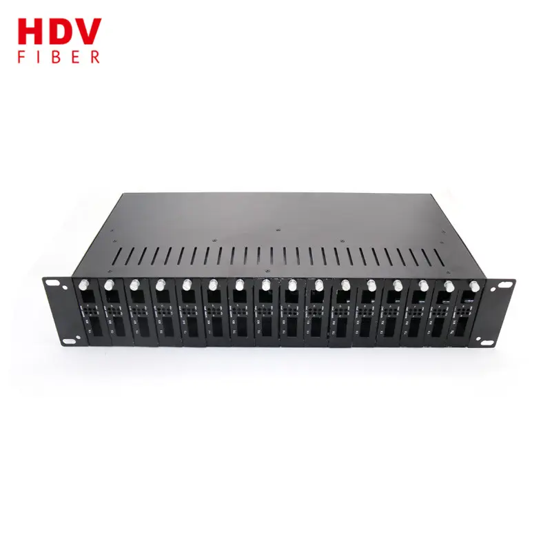 16 Slots Card Type 19 ''2U Media Converter Rack Mount Chassis