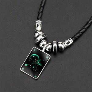 Moda 12 dodici pendenti collana disegni zodiacali gioielli placcati-universo ZU011 - Product Image 1