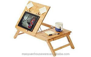 Folding <strong>Bamboo</strong> Laptop <strong>Table</strong> Natural Laptop Desk Commercial Furniture Folding <strong>Bamboo</strong> Laptop <strong>Table</strong> With Cup Holder and Drawer - Product Image 3