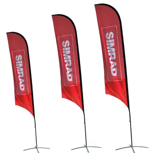 Custom Banner Vlag Met Logo Custom Digitaal Printen Outdoor Strandvlag Voor Activiteiten