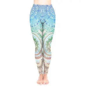 Lage Moq Dubbele Geborsteld Stof Gym Leggings Custom 3d Print Workout Leggings Voor Vrouwen