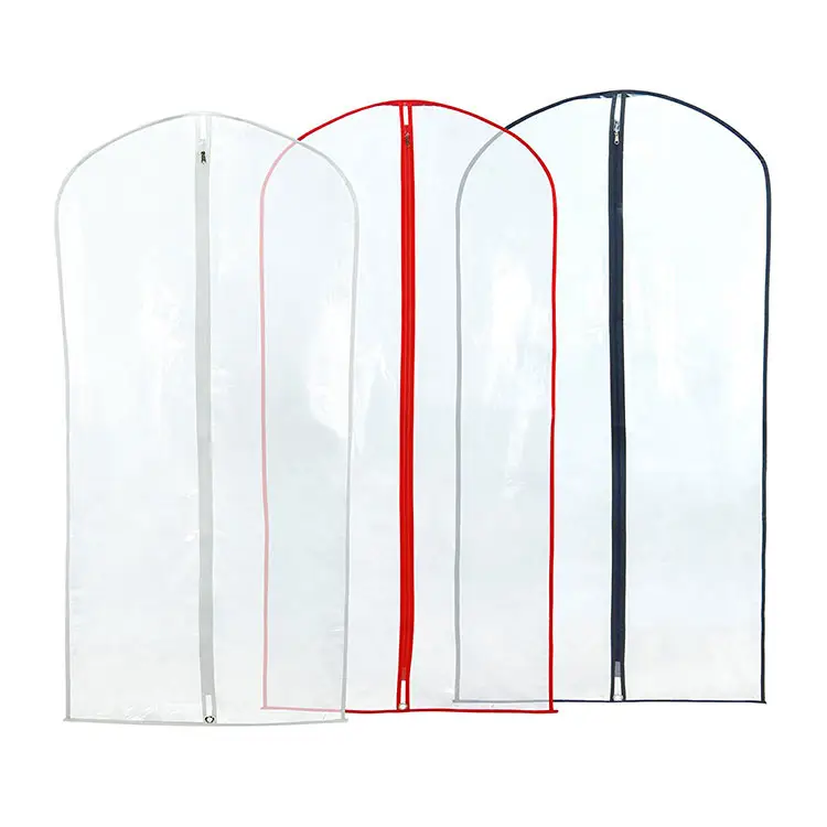 Borse porta abiti traspiranti traspiranti da viaggio personalizzate in PVC trasparente non tessuto