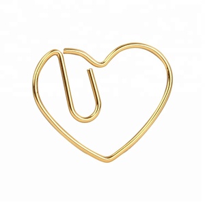 Sáng Tạo tình yêu hình trái tim kim loại dây Clip vàng sáng bóng tổ chức và phân loại tài liệu chủ giấy - Product Image 5