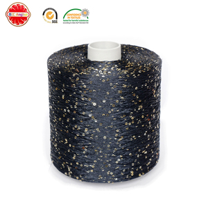 100% Polyester Sequin Sợi Chủ Đề Ưa Thích Nhuộm Sợi Dệt Kim Với Sequins Cho Phụ Nữ Hồi Giáo Của Áo Len & Hijab - Product Image 1