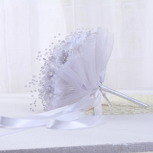 Nhân Tạo Rose Ribbon Hoa Ngọc Trai Đính Cườm Bridal Phù Dâu Đám Cưới Khác Trang Trí Nhân Tạo Hoa & Cây Bó Hoa - Product Image 3