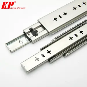 1053-02 Guangzhou Hot Sale Ball Bearing 3 Fold Telescopic Channel Drawer Slide