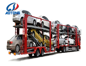 Camiones portadores de 3 ejes y 8 coches, remolque, transporte de vehículos, chasis de acero, con sistema hidráulico - Product Image 1