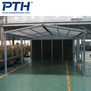 Quick bouwen prefab stalen structuur auto parkeerplaats schuur van PTH Huis, China goedkope prefab huis leverancier