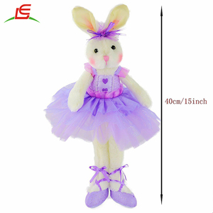 15-Inch Originale Pourpre Adorable Peluche Ballerine <span class=keywords><strong>Lapin</strong></span> Animal En Peluche <span class=keywords><strong>Lapin</strong></span> Poupée - Product Image 2