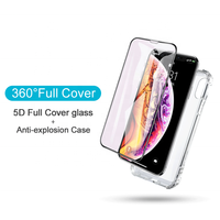 Nouvelle Coque de Téléphone Incassable et Étui Transparent en Verre Trempé 5D Étanchéité pour Samsung A7