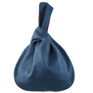 Deri Düğüm alışveriş çantası Çanta Süet hobo çanta