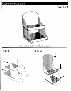 Présentoir de comptoir cosmétique présentoir de comptoir cosmétique pliable moderne et écologique - Product Image 3