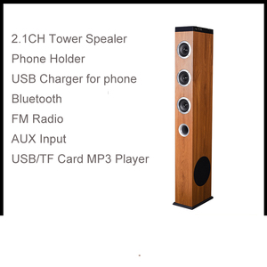 Samtronic 2.1CH Home Theatre System Tower Speaker with Phone Holder SM-T1200W Wooden Color Floor <strong>Stand</strong> Speaker <strong>Soundbar</strong> - Product Image 2