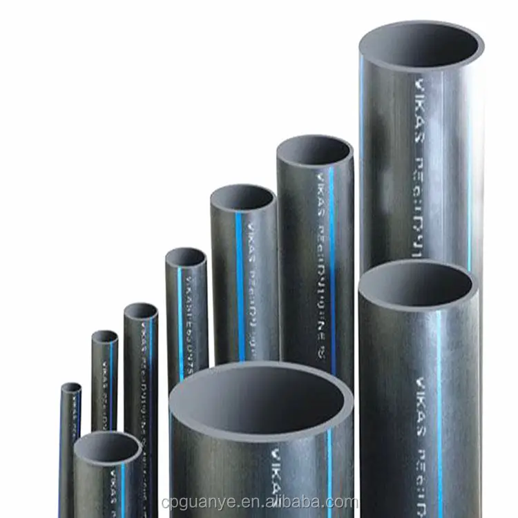 new material black hdpe pipe for water supply