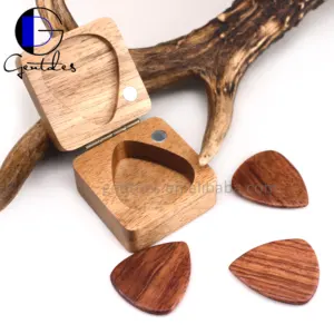 Gentdes Jewelry Custom Wood Guitar Pick Holder Wooden Box