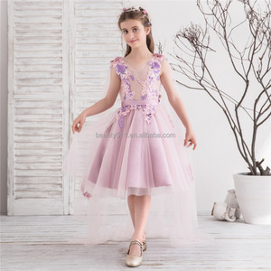 Vestido de Niña de las Flores Estilo Princesa, Vestido de Gala con Cola de Catedral, Vestido Infantil para Niñas Pequeñas, Vestidos de Niña de las Flores - Product Image 4