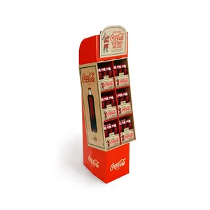 Wholesale Plastic Paper Advertising Foldable Corrugated Cardboard Beverage Display Stand