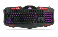 Clavier de jeu filaire LED à changement de couleur avec molette de défilement