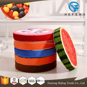 Cojín <span class=keywords><strong>de</strong></span> asiento redondo <span class=keywords><strong>de</strong></span> madera <span class=keywords><strong>de</strong></span> felpa suave, personalizado, 3D, creativo, fruta, redondo, cojín <span class=keywords><strong>de</strong></span> asiento <span class=keywords><strong>de</strong></span> <span class=keywords><strong>espuma</strong></span> viscoelástica - Product Image 3