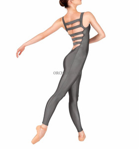 Vendita calda di alta qualità basso MOQ lucido Nylon Spandex donne ragazze <span class=keywords><strong>Sexy</strong></span> Unitard Dance - Product Image 5