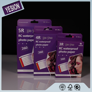 Yesion Hot <span class=keywords><strong>Photo</strong></span> de haute qualité 260gsm <span class=keywords><strong>A4</strong></span> A3 taille RC papier <span class=keywords><strong>Photo</strong></span> brillant pour <span class=keywords><strong>impression</strong></span> jet d'encre - Product Image 1