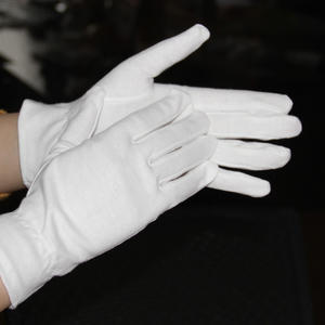 Guanti Seeway in Cotone Bianco Lavorato a Maglia, Unisex, Resistenti all'Abrasione, Antipolvere, Traspiranti, con Polsino a Scatto, Senza Fodera - Product Image 2