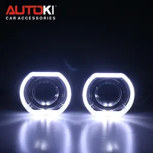 Autoki Hid Car/Motorcycle Projector Lens LED Halo Projector Square Lens Light 35W