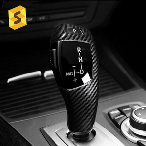 ES Auto Accessoires Pour BMW Intérieur Véritable Fiber <span class=keywords><strong>De</strong></span> Carbone Couverture <span class=keywords><strong>De</strong></span> Changement <span class=keywords><strong>De</strong></span> <span class=keywords><strong>Vitesse</strong></span> Décoration Autocollant Protecteur - Product Image 2