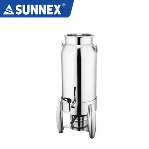 SUNNEX 5ltr dispensador De Leite Em Aço Inoxidável de Alta Qualidade com suporte de combustível para manter quente