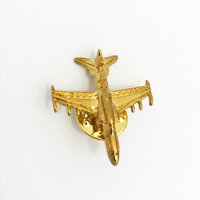 Broche d'avion 3D dorée pour homme, thème Malte, en émail dur, en métal, thème pyramide, marque SY